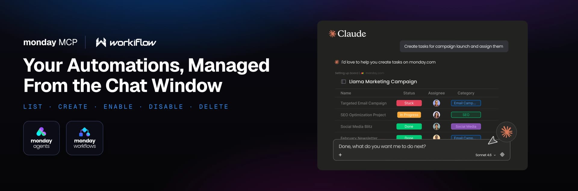 How to Manage monday.com Automations From an External AI Agent With monday MCP — list, create, enable, disable and delete, but not edit
