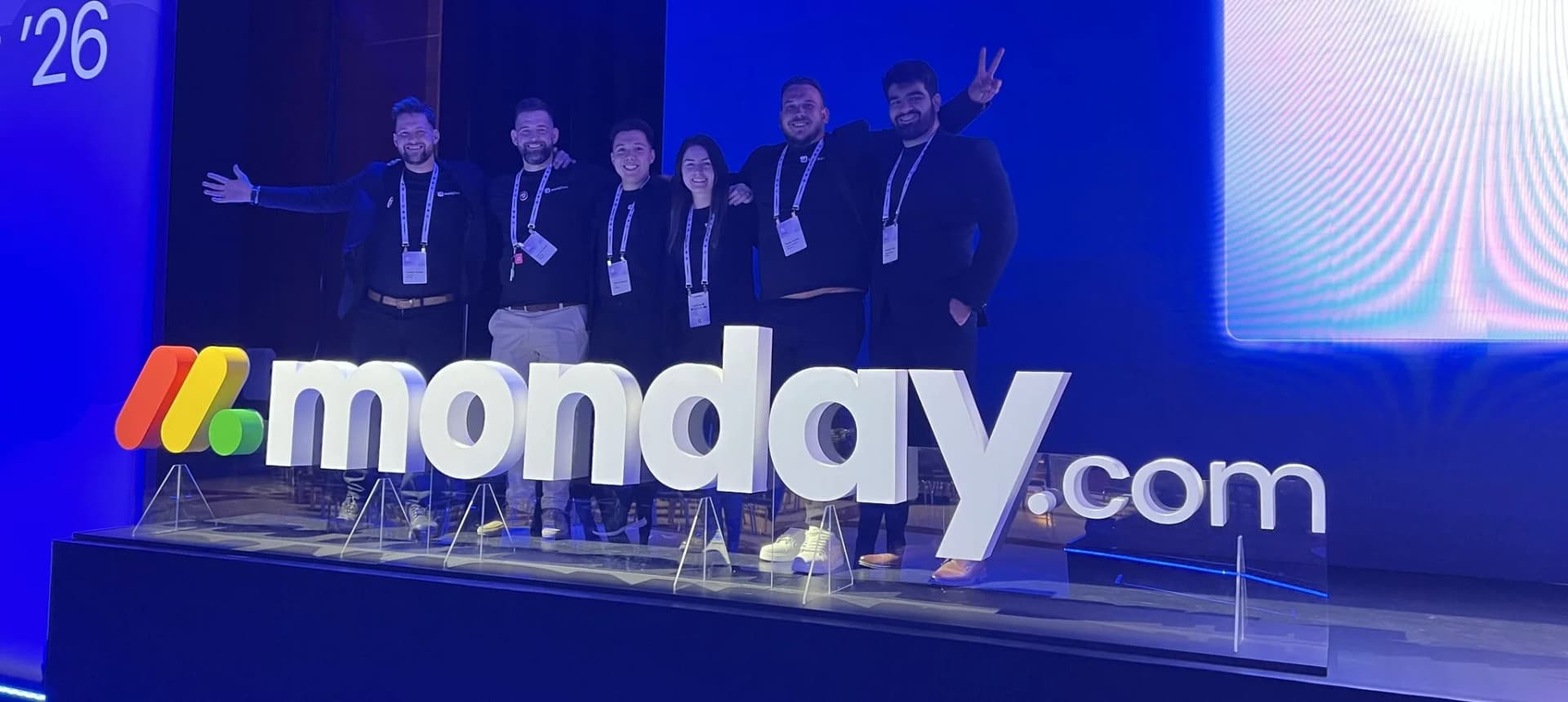 The Workiflow team at monday.com's Partner Summit in Prague, where the Rising Star Award for North America was announced.